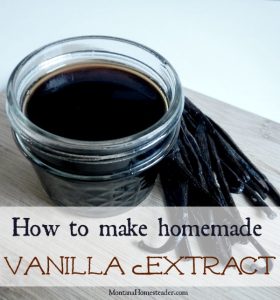 glass jar and vanilla beans making homemade vanilla extract