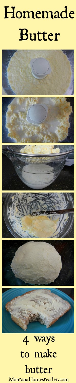 4 ways to make homemade butter plus learn what NOT to do by reading how I failed 3 times before succeeding! | Montana Homesteader