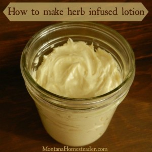 How to make lotion with herb infused oil | Montana Homesteader