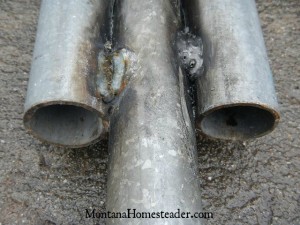 Homemade fence post driver to pound in metal t fence posts | Montana Homesteader