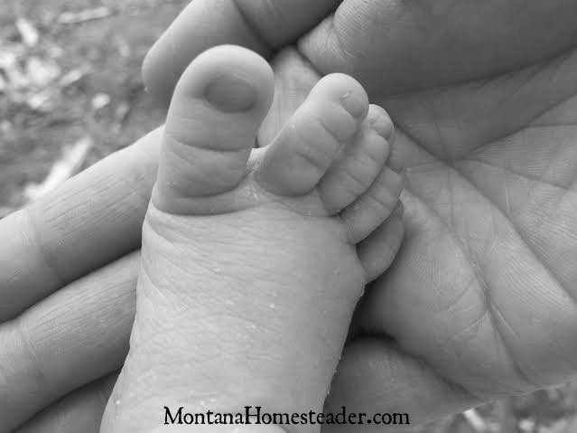 new baby homesteader foot