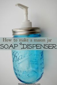 DIY mason canning jar soap lotion dispenser