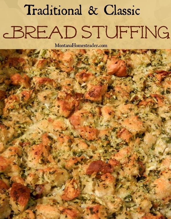 Traditional Thanksgiving bread stuffing